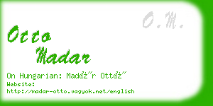 otto madar business card